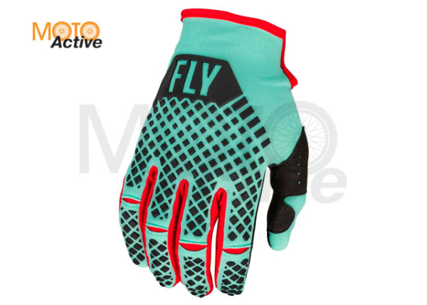 Перчатки FLY RACING KINETIC S.E. RAVE, ментоловый/черный/красный